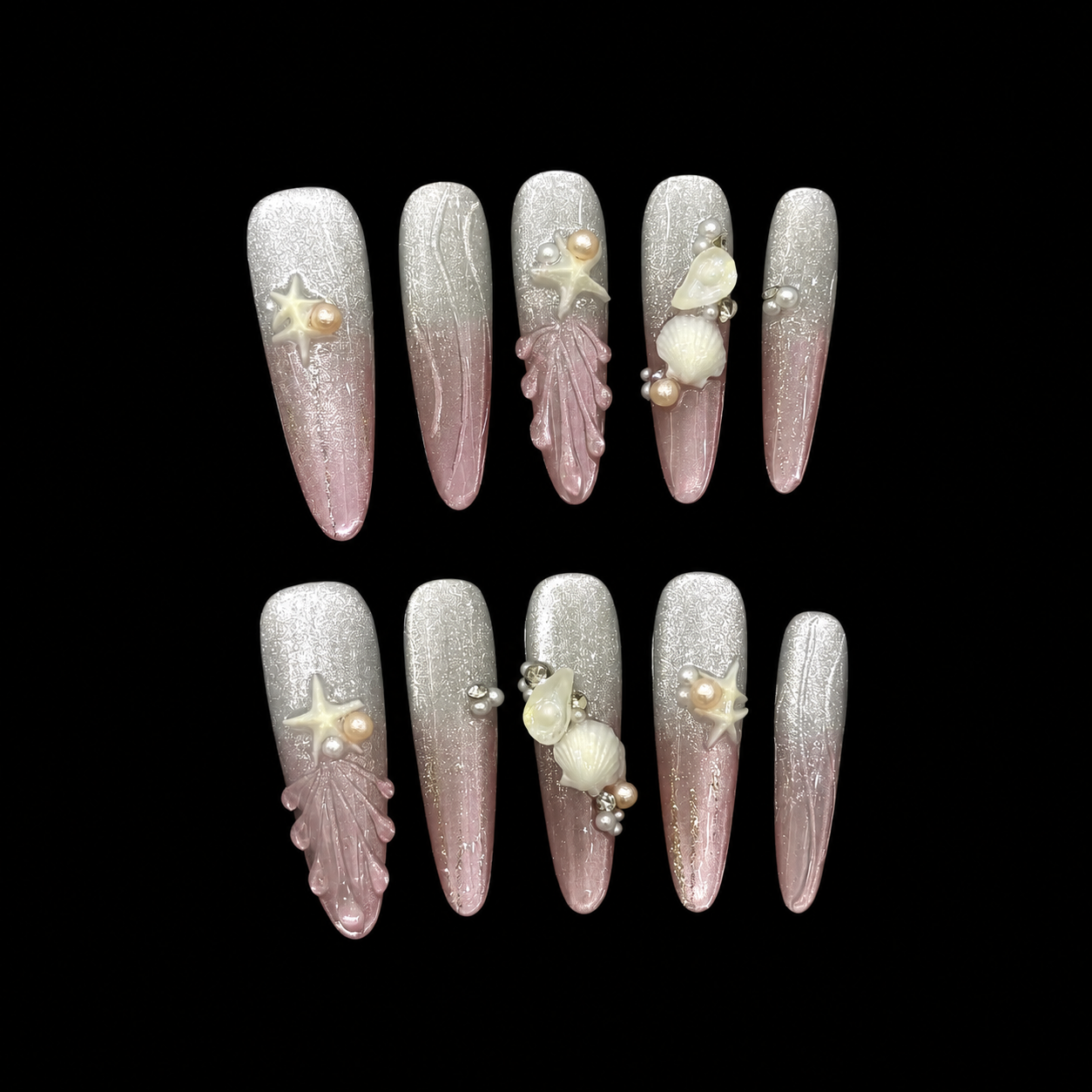 Pearl Ocean Dream Press-On Nails 🐚✨