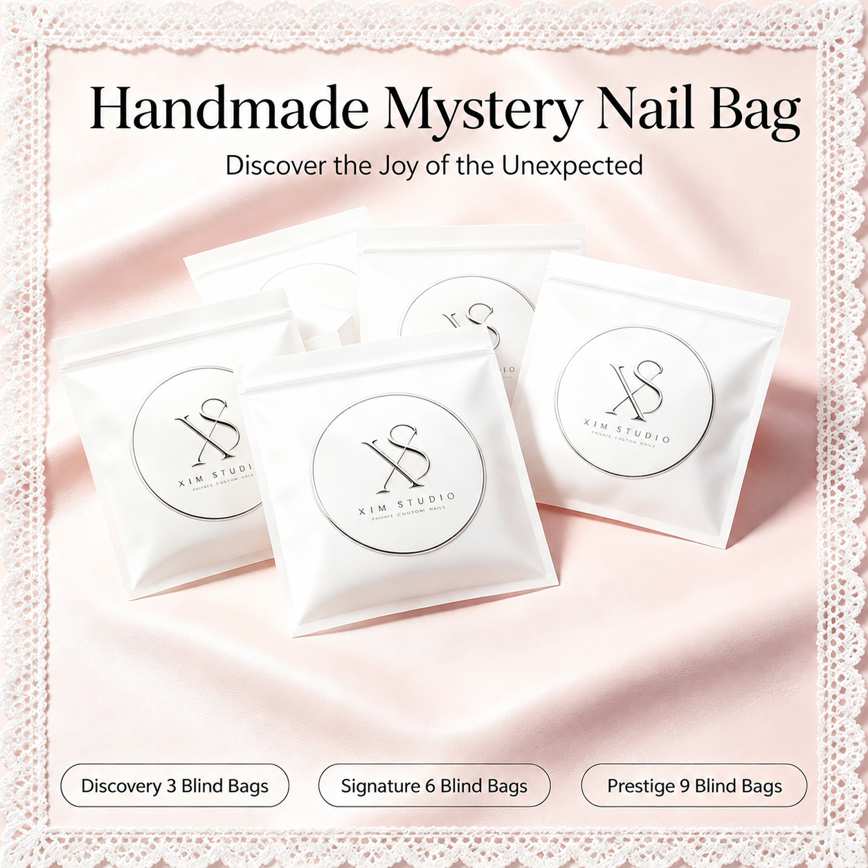 Mellownail Mystery Nail Bag | Choose 3, 6 or 9 Handmade Nail Sets