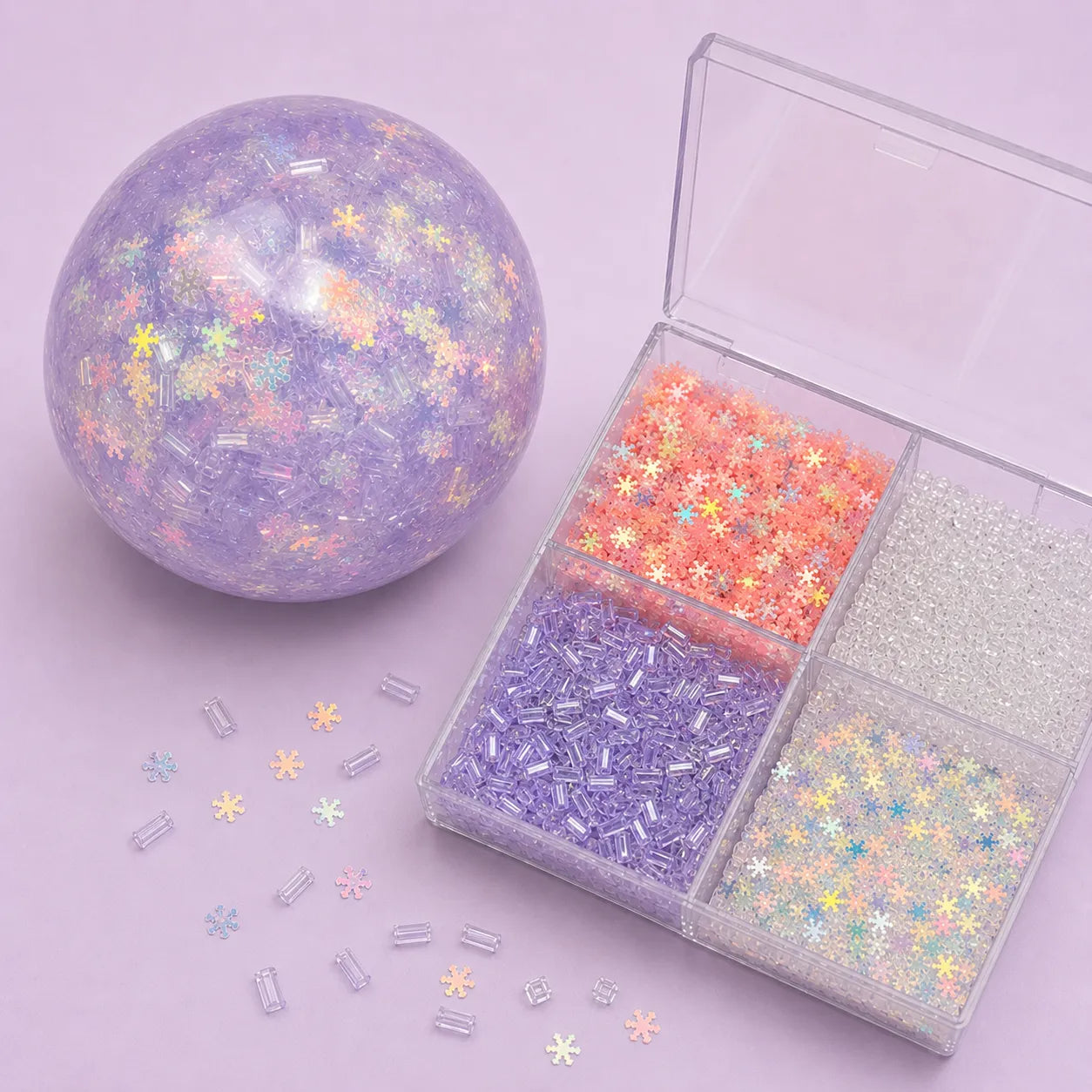 LuxeLunaire DIY Ball (6cm) — Crystal Snow