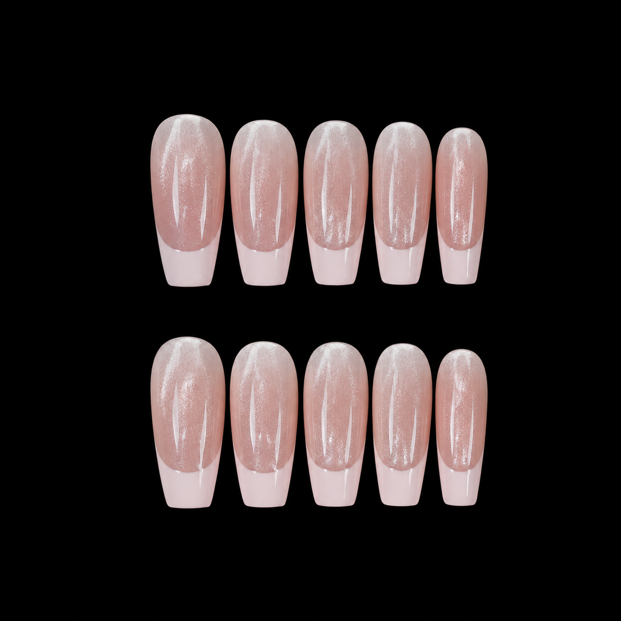 Moonlit Pearl French Press On Nails
