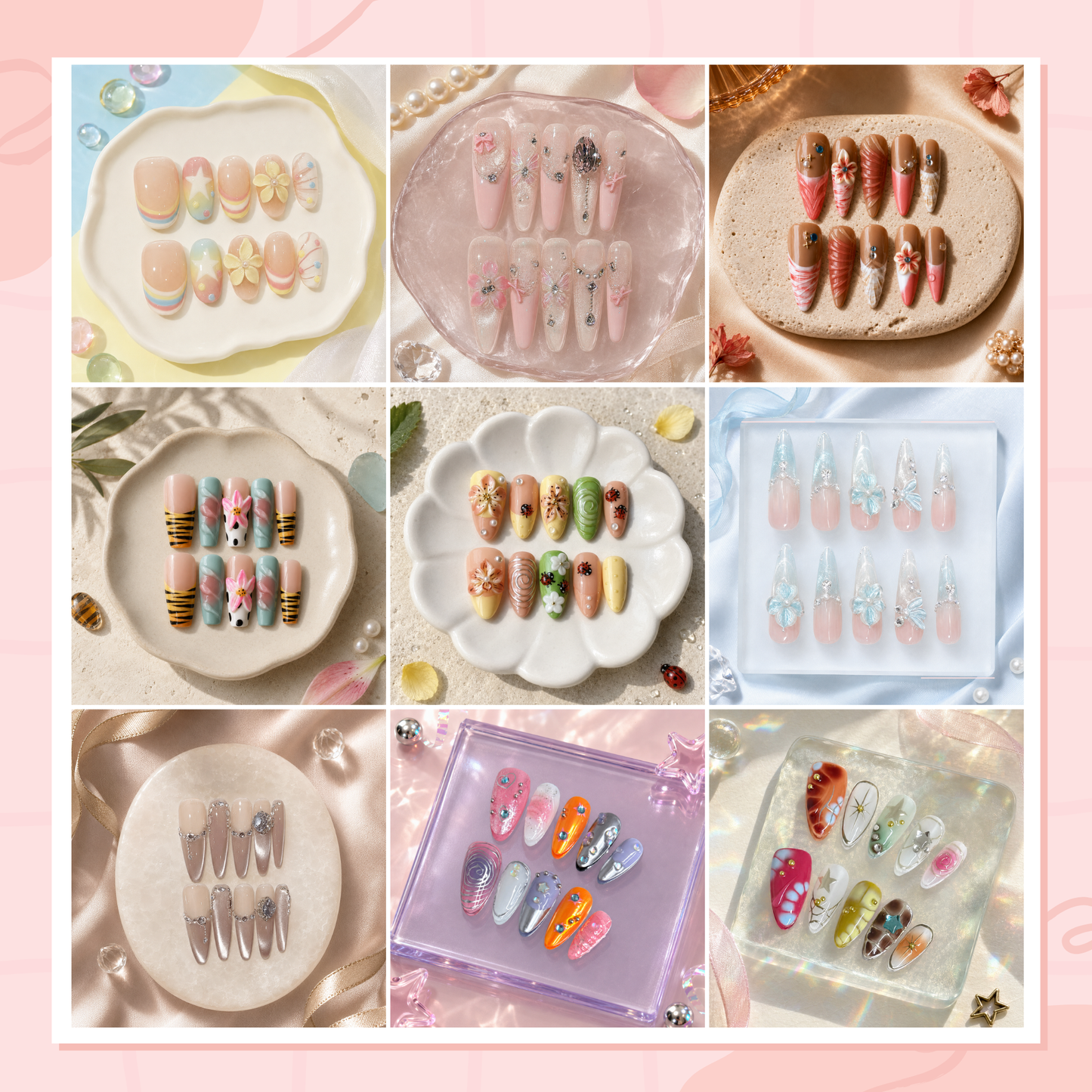 Elaranail Mystery Nail Bag | Choose 3, 6 or 9 Handmade Nail Sets
