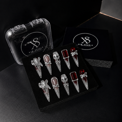 Ruby Nocturne Jewel Press On Nails