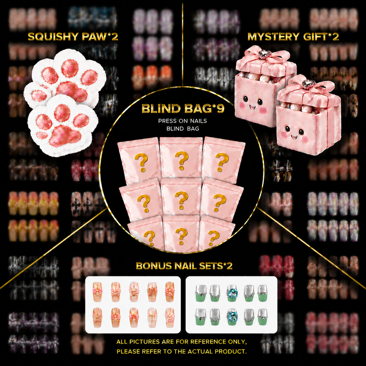 Handmade Mystery Box | Choose 3, 6 or 9 Handmade Nail Sets