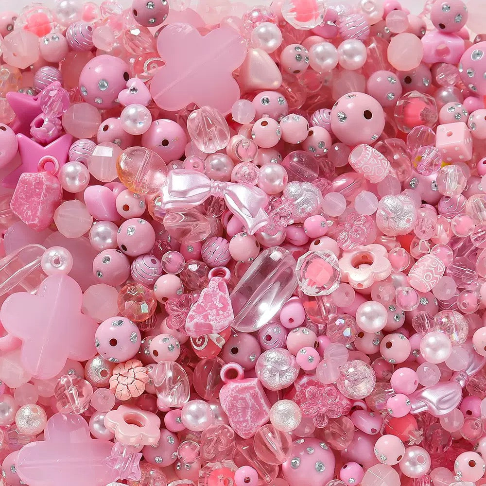 Acrylic beads-Purple Kitty (for beadable pens, keychains, phone chains)