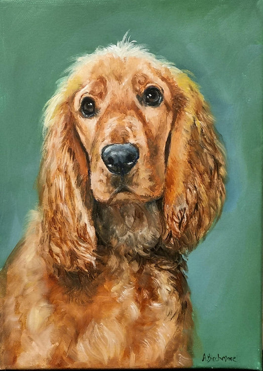 Handgemaltes Haustierportrait Ihres Hundes in Öl auf Leinwand, individuelles Original-Ölgemälde